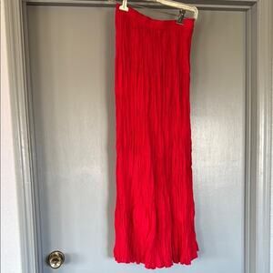 Ranch Dressing Women's Red Broomstick Skirt sz M Tiered Maxi Prairie Western Y2K
